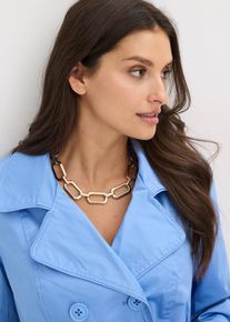 Halsband med moderna detaljer - guld - storlek Onesize - bonprix