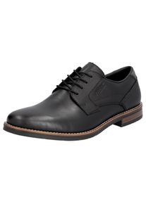 Schn&uuml;rschuh Rieker, Herren, Gr. 46, schwarz, Leder, Lederimitat, Schuhe Schn&uuml;rschuh, Businessschuh, Halbschuh, Festtagsschuh mit Leder-Decksohle