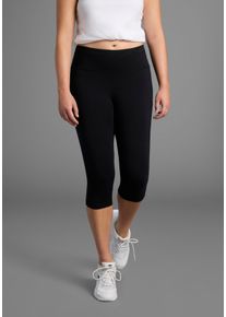 3/4-Hose Kangaroos, Damen, Gr. 44, N-Gr, schwarz, Jersey, Obermaterial: 95% Baumwolle, 5% Elasthan, unifarben, bequem 3/4-L&auml;nge, Hosen 3/4-Hose, Gro&szlig;e Gr&ouml;&szlig;en