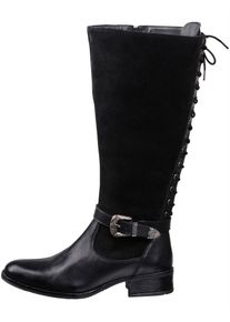 Weitschaftstiefel sheego by Joe Browns, Damen, Gr. 43, XXL-Schaft, schwarz, Leder, Schuhe Weitschaftstiefel