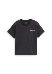 T-Shirt Tom Tailor, M&auml;dchen, Gr. 152, heavy schwarz, Jersey, Obermaterial: 100% Baumwolle, bedruckt, normal h&uuml;ftbedeckend, Rundhals, Shirts T-Shirt, mit Front- und R&uuml;ckenprint