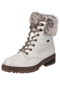 Winterboots Remonte "ELLE-Collection", Damen, Gr. 45, wei&szlig; (wei&szlig;, kombiniert), Leder, Textil, Schuhe Winterboots, mit Kontrastnaht