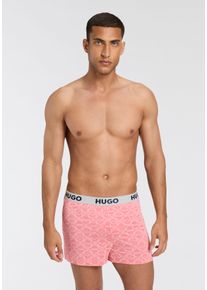 Schlafshorts HUGO UNDERWEAR "UNITE Shorts", Damen, Gr. XS, N-Gr, rot (light, pastel rot 633), Single Jersey, Obermaterial: 93% Viskose, 7% Elasthan, normal lang, Hosen Schlafshorts, mit Hugo Logo-Elastiktape am Bund