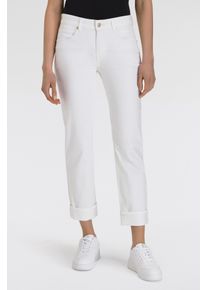 Straight-Jeans MAC "SUE relax", Damen, Gr. 36, L&auml;nge 29, wei&szlig; (wei&szlig; denim), Web, Obermaterial: 88% Baumwolle, 10% Polyester, 2% Elasthan, unifarben, straight fit, Jeans Straight-Jeans, im Four-Pocket Style