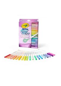 Crayola Supertips Pastel Washable Markers 20 Pcs