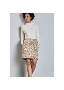 Street One, Damen, Wickelrock in Wickeloptik, honey sand, 44, Paperbag Velours-Rock von Street One