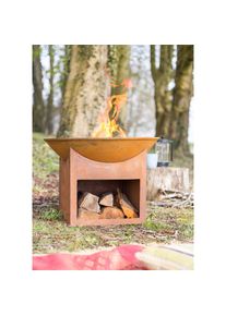 Buschbeck, Feuerschale &raquo;Mumbai&laquo; &Oslash; 56 x H 40 cm, rostorange, Gusseisen, Stahl, rostorange