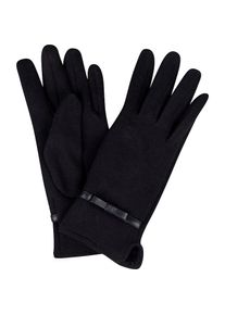 Capelli New York, Damen, Strickhandschuhe mit Zierschleife, Metall-Logo, Feinstrick, navy, Strickhandschuhe von Capelli New York