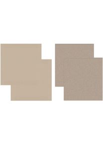 DDDDD, &raquo;Cisis&laquo; Combiset: 2 K&uuml;chent&uuml;cher & 2 Geschirrt&uuml;cher, beige, 100% Baumwolle, 0 - 4 Stk., beige