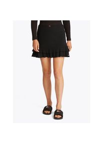 Tommy Jeans, Damen, Minirock &raquo;TJW POINTELLE MINI SKIRT EXT&laquo; mit Lochmuster, mit Volants, Black, XXL (44), Black, Minirock von Tommy Jeans