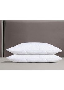 OTTO home, Microfaserkissen &raquo;Mondschein, Kopfkissen 1-tlg. oder 2-tlg. 40x80 oder 80x80 cm&laquo; F&uuml;llung: Faserbaellchen Spar-Set, 2-tlg., 2 Stk. tlg. 