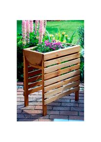 Dobar, Hochbeet &raquo;Gr. M&laquo; BxTxH: 58x36x71 cm, braun/dunkelbraun/bernsteinfarben, Holzwerkstoff, B/H/T: 58 cm x 71 cm x 36 cm, braun/dunkelbraun/