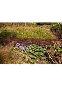 Konifera, Beetbegrenzung &raquo;aus ge&ouml;ltem Weidenholz&laquo; Mini-Beetgrenze 120x35 cm, braun, Holzwerkstoff,