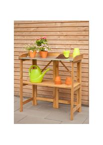 Kiehn-Holz, Pflanztisch BxTxH: 98x48x97 cm, braun, B/H/T: 98 cm x 97 cm x 48 cm, braun
