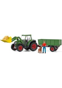 Schleich , Spielwelt &raquo;FARM WORLD, Traktor mit Anh&auml;nger (42608)&laquo;, bunt, Kunststoff, bunt