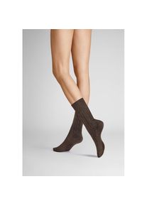 Hudson, Damen, Socken &raquo;Socke Winter Plait&laquo;, Brownmel. 0763, 39-42, Weich und warm dank Merino Woll-Mix