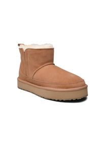 rosemunde, Damen, Winterboots &raquo;Evelyn Leather Elastic Boot&laquo; Memory Foam, individuelle Passform, bequem, weich, langlebig, cognac, 36, Damen Snowboots 