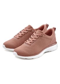 Lascana, Damen, Sneaker &raquo;Turnschuhe,&laquo; Schn&uuml;rhalbschuh, Halbschuh, Freizeitschuh ultraleicht VEGAN, altrosa, 40, Textilschuhe, Stoffschuhe - besonders 