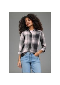 Laura Scott, Damen, Karobluse klassische Bluse, kariertes Muster, aus leichter Web-Baumwolle, rosa kariert, 38, Klassische Bluse mit kariertem Muster