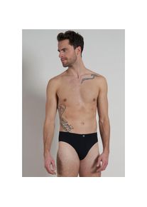 Bugatti, Herren, Slip &raquo;Livorno&laquo; Packung, 5er Pack, weich, basic, eng, atmungsaktiv, Baumwolle, mit Logo, schwarz-dunkel-uni, 6L, Sport Slip von 