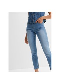 bonprix, Damen, 7/8-Jeans &raquo;Slim Fit Jeans Mid Waist, cropped&laquo; Slim fit Passform, aus Baumwollmischung, mit vier Taschen, hellblau used, 46 - N-Gr, 7/8