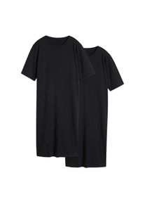 bonprix, Damen, Shirtkleid &raquo;Oversize-T-Shirtkleid aus reiner Baumwolle (2er Pack)&laquo; Packung, 2 Stk. tlg. f&uuml;r Alltag, mit Rundhalsausschnitt, Kurzarm, 