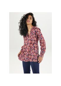 Aniston SELECTED, Damen, Longbluse hinten l&auml;nger als vorne, marine-cognac-beige-rot-pink-braun, 40, marine-cognac-beige-rot-pink-braun, Vokuhila-Bluse