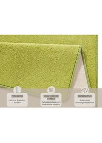 Hanse Home, Teppich &raquo;Fancy&laquo; rechteckig 7 mm H&ouml;he Kurzflor, L&auml;ufer, uni, gekettelt, Wohnzimmer, Schlafzimmer, Esszimmer, gr&uuml;n, Kunstfaser, B : 100 cm 1