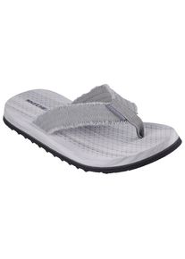 Skechers, Herren, Zehentrenner &raquo;TANTRIC-FRITZ&laquo; , Sommerschuh, Schlappen, Poolslides, Badeschuh, mit weichem Zehensteg, hellgrau, 48,5, L&auml;ssiger 