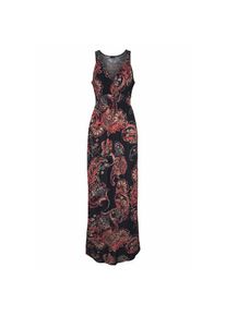 Lascana, Damen, Maxikleid mit Paisleydruck und verstellbarem Ausschnitt, Sommerkleid, schwarz-bedruckt, N-Gr, 38 - N-Gr, schwarz-bedruckt, 
