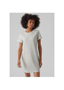 V&eacute;ro Moda Vero Moda, Damen, Jerseykleid &raquo;VMSASHAMILLA SS SWEAT DRESS NOOS&laquo; Sommerkleid, Light Grey Melange, N-Gr, M - N-Gr, Light Grey Melange, Shirtkleid von 