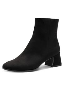 Tamaris, Damen, Stiefelette , Blockabsatz, Partystiefelette in veganer Verarbeitung, schwarz, 36, Elegante Stiefelette mit praktischem 