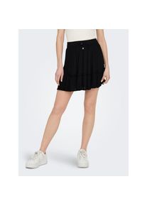 Only, Damen, Minirock &raquo;ONLIBIZA LIFE SHORT SKIRT WVN NOOS&laquo; mit Volant, Black, XS (34), Minirock von Only