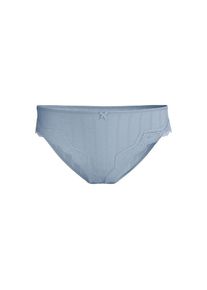 Calida, Damen, H&uuml;ftslip &raquo;Etude Toujours&laquo; Nadelstreifen-Optik, florale Spitze, Regular-Cut, Jacquard, elastisch, aura blue, L (48/50), Slip von Calida