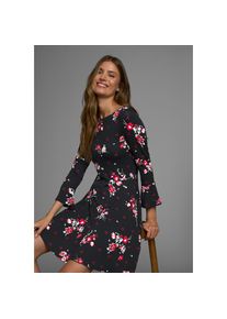 Laura Scott, Damen, festliche Anl&auml;sse, langes Kleid, elegant, aus Viskosemischung, schwarz-gemustert, N-Gr, 38 - N-Gr, schwarz-gemustert, Betonte 