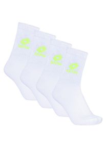 Lotto, Damen, Socken - ideal f&uuml;r alle urbanen Styles, BRIGHT WHITE, 43-46, Unisex Tennis Socken von Lotto im 4er Pack