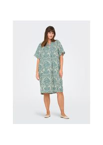 Only CARMAKOMA, Damen, Sommerkleid &raquo;CARSHILLA 2/4 KNEE DRESS VIS AOP BS&laquo;, Abyss AOP:TRIBE, 44 - N-Gr, Midi-Kleid von Only CARMAKOMA