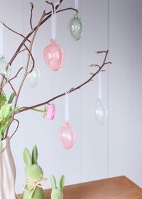 Decorazione da appendere a forma di uova (pacco da 6), Grigio, Taglia 9 cm, bonprix