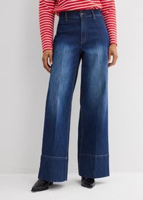 Jeans wide leg vita alta, Blu, Taglia 48, bonprix