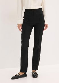 Pantaloni in bengalina con elastico in vita, Nero, Taglia 44, bonprix