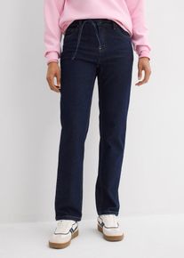 Jeans straight loose fit vita media, Blu, Taglia 44, bonprix