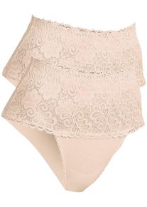Slip con effetto modellante forte (pacco da 2), Beige, Taglia 44, bonprix