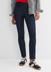 Jeans slim fit cropped vita alta, Blu, Taglia 48, bonprix