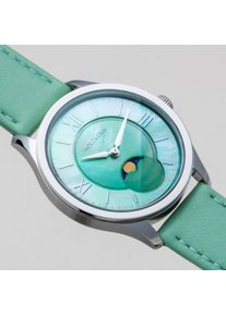 Holzkern; Reloj de Madera Moonray (n&aacute;car/verde), Mujer, Madera natural