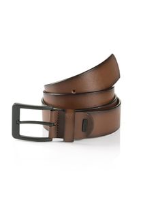 Lederg&uuml;rtel MONTI "ATLANTA", Damen, Gr. 100, braun (hellbraun), Materialmix, unifarben, G&uuml;rtel Lederg&uuml;rtel, mit dunkler Schlie&szlig;e