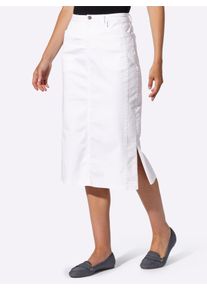 Damen Jeansrock in wei&szlig; ,Gr&ouml;&szlig;e 22, WITT, 97% Baumwolle, 3% Elasthan