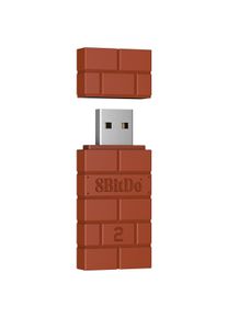 8bitdo USB Wireless Adapter 2 (Raspberry Pi 3, Switch, Windows), Gaming Controller Zubeh&ouml;r, Braun