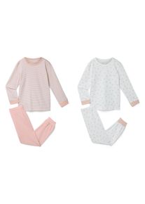 Tchibo - 2 gyerekpizsama - nő - m&eacute;ret 122/128 - feh&eacute;r/mint&aacute;s