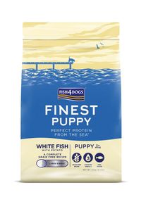 FISH4DOGS Granule veľk&eacute; pre &scaron;teniatka Finest biela ryba so zemiakmi 1,5kg, 2m+