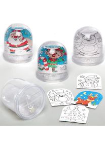 Christmas Character Snowglobes, Make Your Own Decorations (Pack of 4)